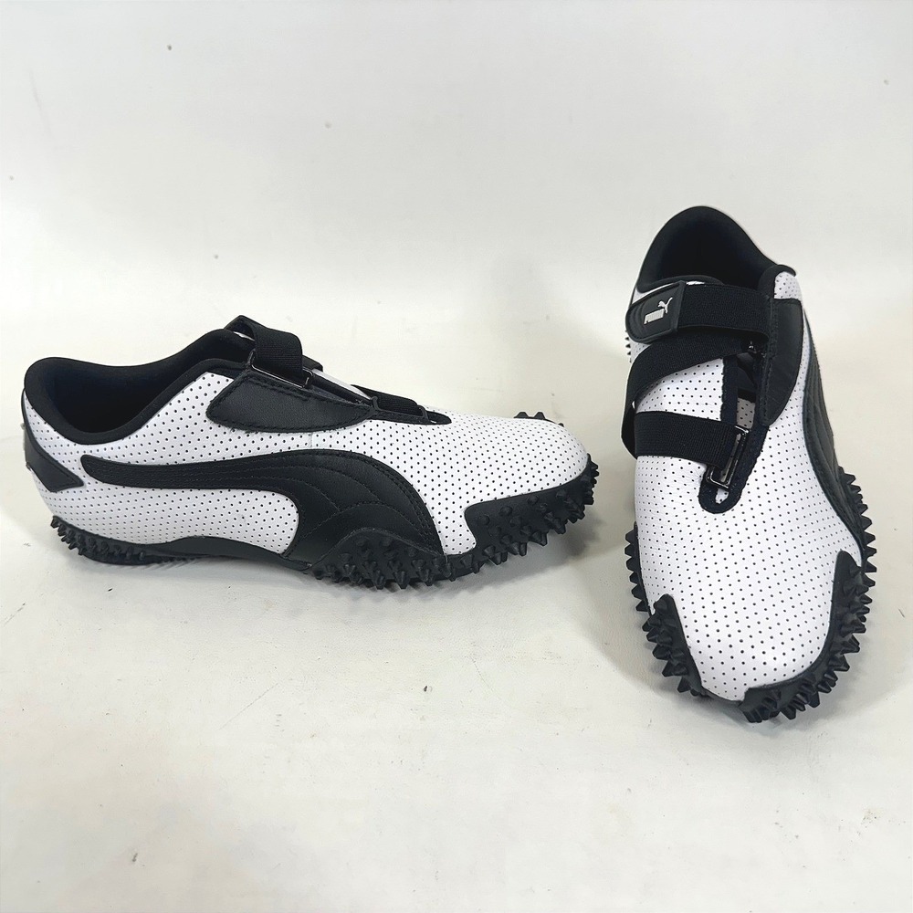 Puma Mostro Perforated White Black Spiked Sneakers 400992-01 Womens 6.5